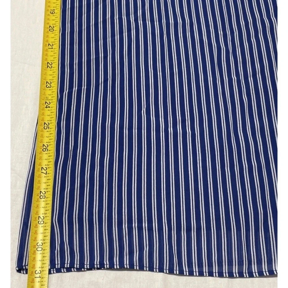NWT Michael Kors Twilight‎ Blue Striped Sleeveless Jumpsuit Elegance Women's S